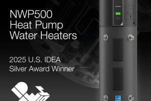 Navien NWP500 Heat Pump Water Heater Wins Prestigious 2025 IDEA Silver Award