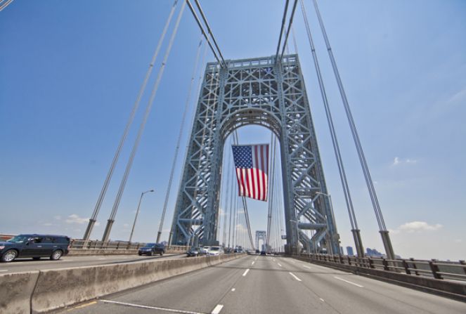 American Flag George Washington Bridge smaller
