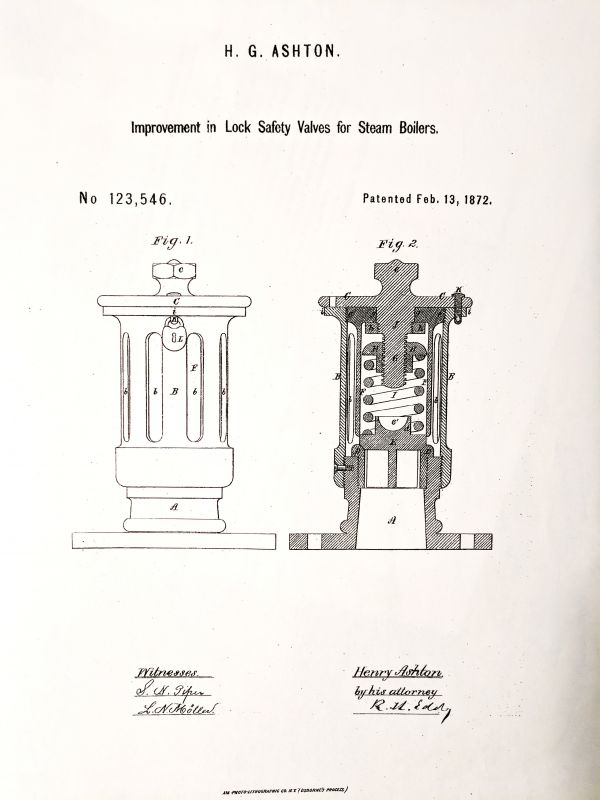 Ashton Valve Patent 1872