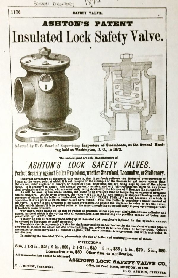 Ashton Valve Advertisement 1873