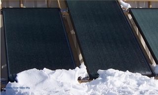 snow on solar panels
