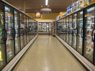 frozen food aisle radiant heating