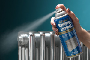 spray paint a radiator