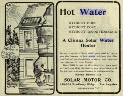 Out west 1902 Solar water heater advert