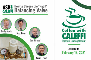 coffee with caleffi right balancing valve gal